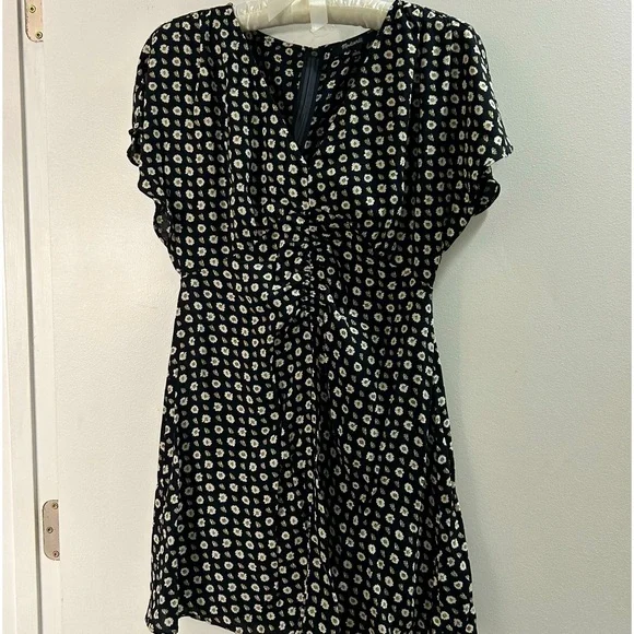 NWOT Madewell black w/white flowers dress, 6, - Picture 5 of 16
